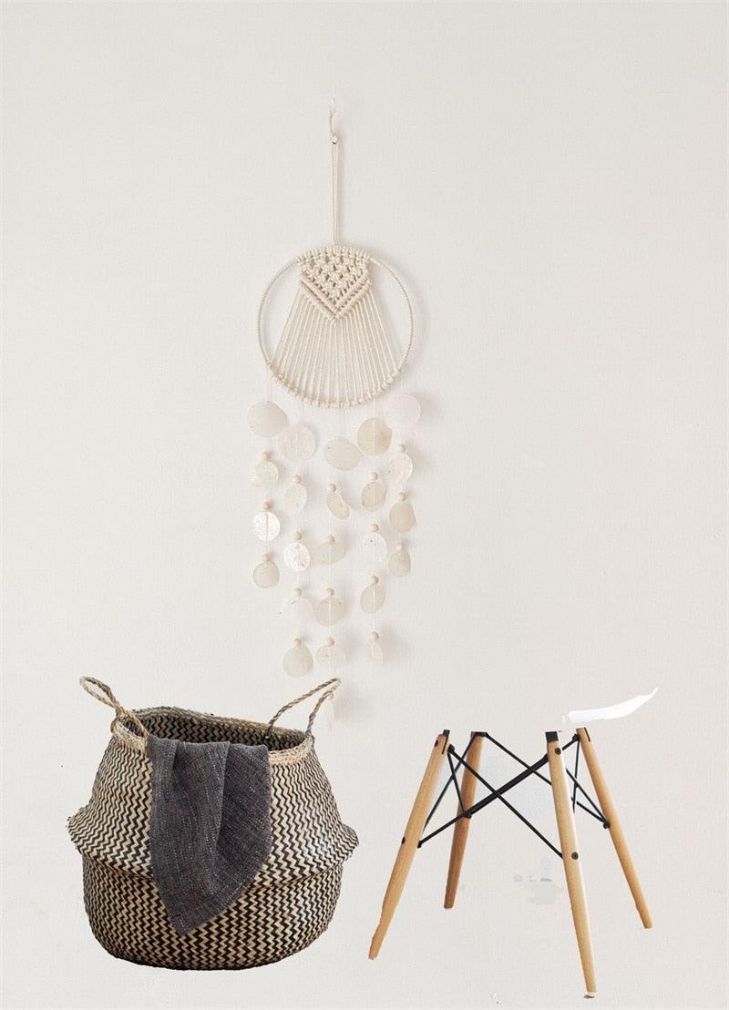 Korean Style Home Shell Melodious Sound Wind Chime Room Decoration Ornaments Nordic Hanging Wind Bells Wall Pendant For Home Office Kids Room Nursery Decor Gifts Photography Hanging Wind Chimes