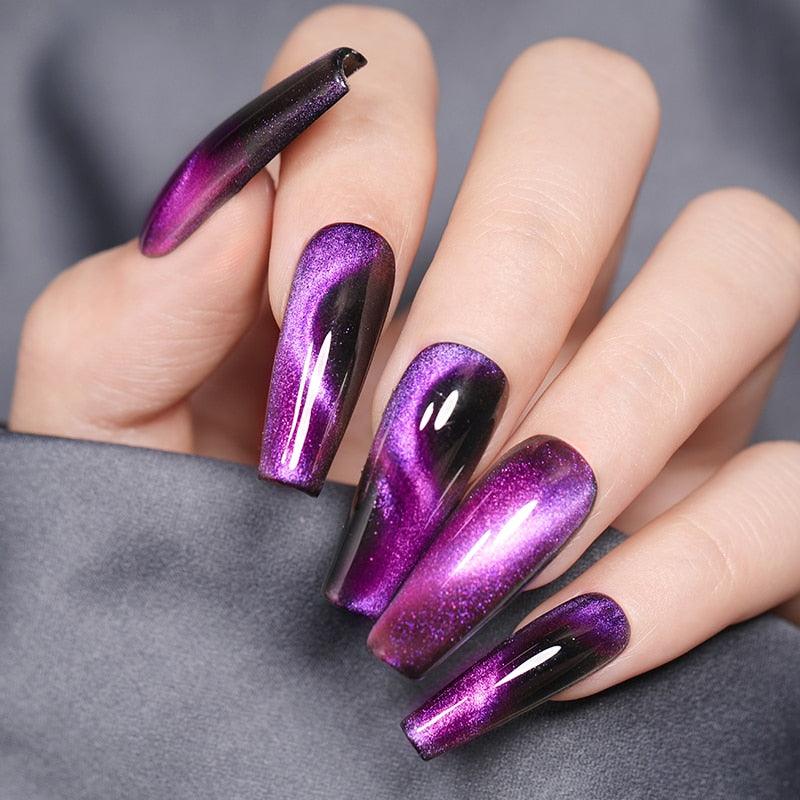 Luxury 5D Cat Magnetic Gel Nail Polish Black Chameleon UV Nail Gel Professional Manicure For Womens