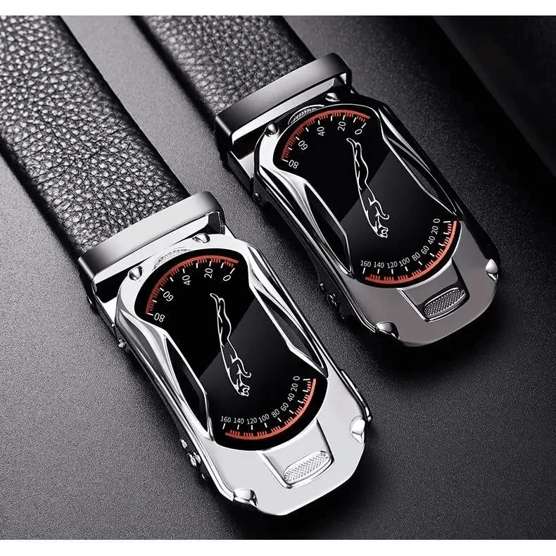 Luxury Automatic Black Genuine Leather Business Belt For Men New Fashion High Quality Black Belts
