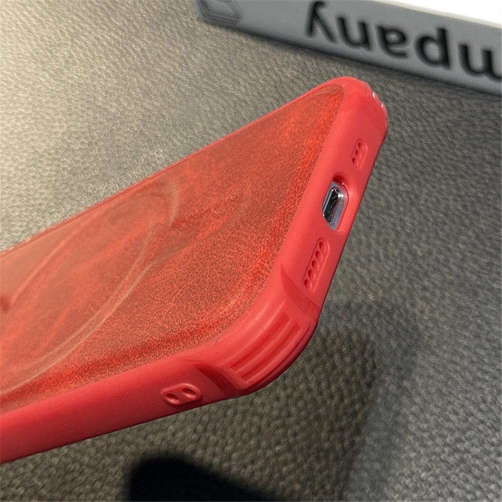 Luxury Leather Magnetic Wireless Charging Case For iPhone 14 11 12 13 Pro Max X XS XR 8 7 Plus Shockproof Soft Cover Shockproof Unique Vintage Design Leather Case For iPhone
