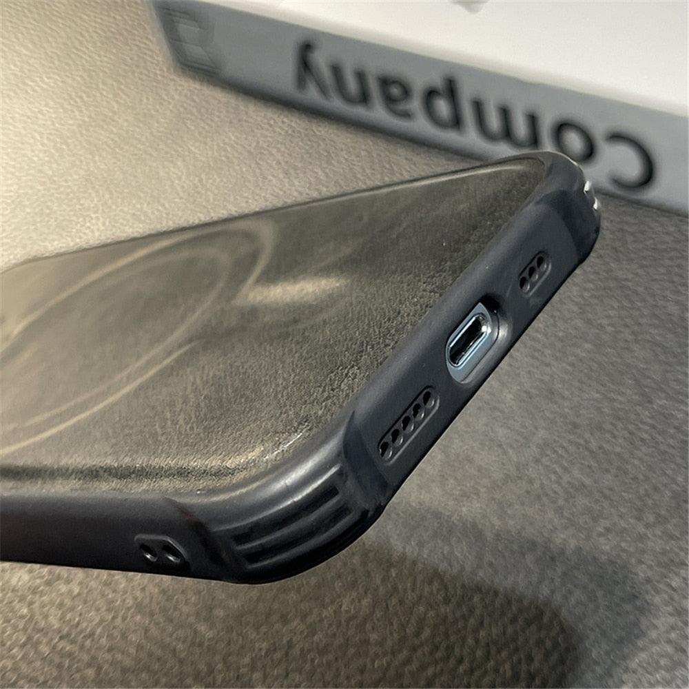 Luxury Leather Magnetic Wireless Charging Case For iPhone 14 11 12 13 Pro Max X XS XR 8 7 Plus Shockproof Soft Cover Shockproof Unique Vintage Design Leather Case For iPhone