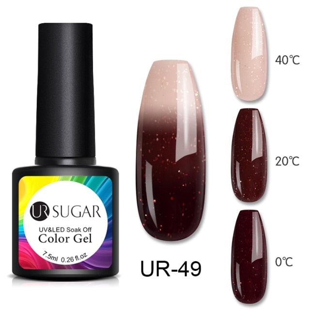 Luxury Modern Elegant Colorful Diamond Gel Nail Polish UV Temperature Color Changing Elegant Fashion Rainbow Colors For Womens
