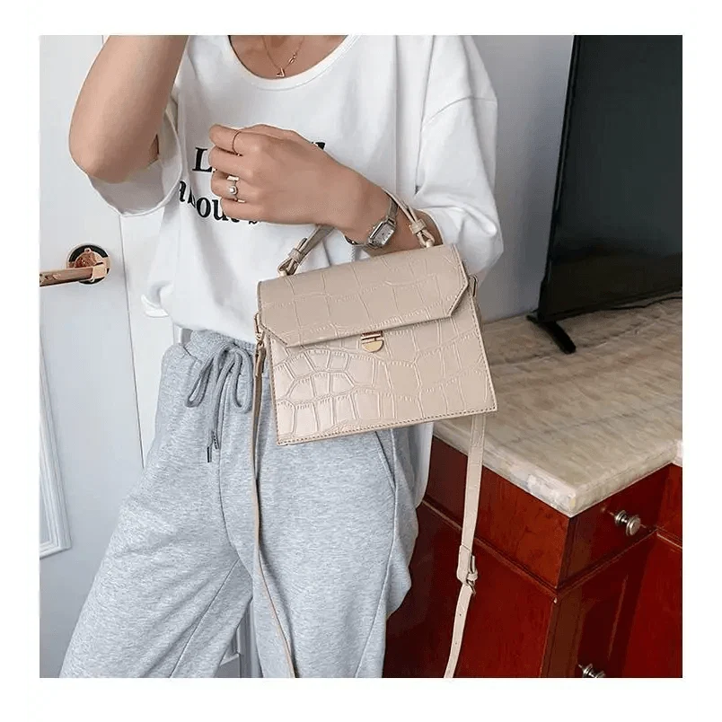 Luxury Snow White Crossbody Bags For Women And Girls Small PU Leather Handbag - Ladies Designer Evening Bags