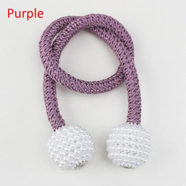Magnets Curtains Clamps Curtain Holder Pompom Tieback Magnetic Clips Hanging Balls Tie Back Home Decoration Accessories Magnetic Curtain Tiebacks European Style Decorative Curtain Drape Tie With Strong Magnetic For Home And Office Decoration
