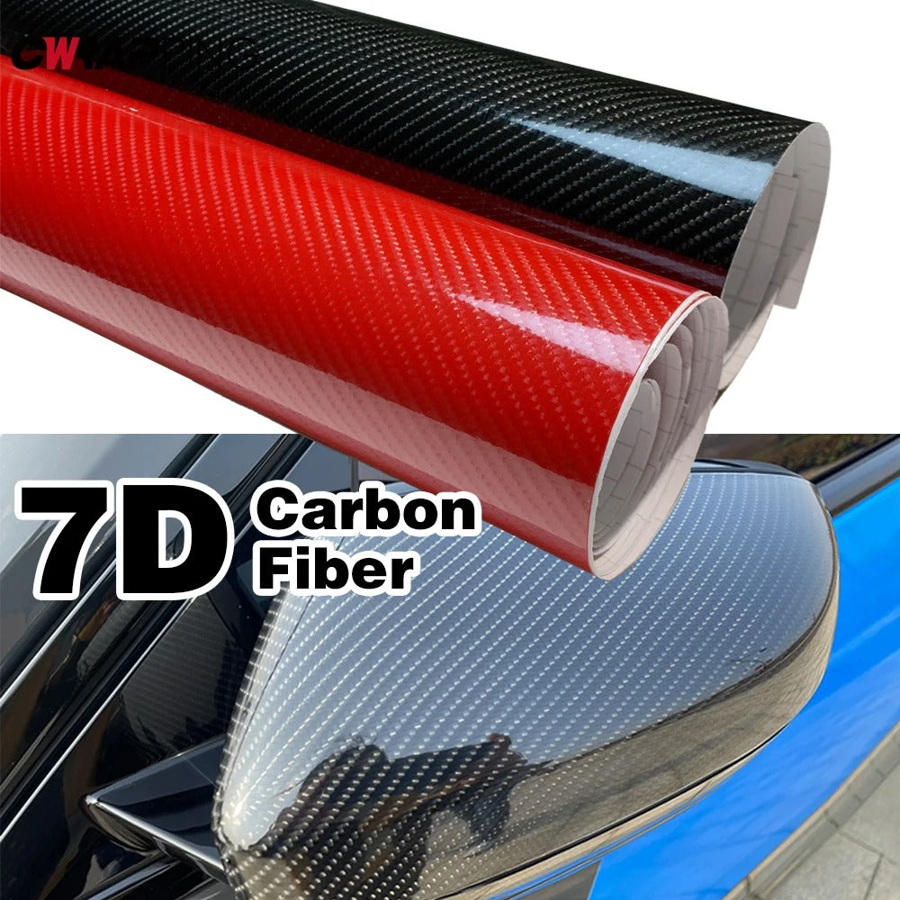 High Glossy 5D Carbon Fiber Wrapping Vinyl Film Motorcycle Wrap Vinyl Roll Tablet Stickers Decals Auto Accessories Wrapping Vinyl Film Motorcycle Tablet Car Styling High Gloss Carbon Fiber Automotive Vinyl Wrap Auto Accessories Car Styling