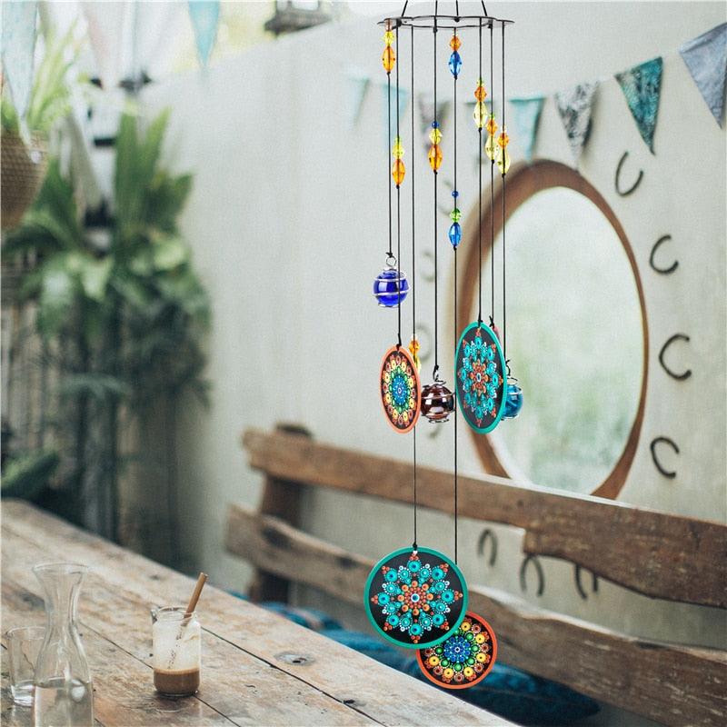 Memorial Wind Chimes Rainbow Maker Window Hanging Sun Catcher Wind Chimes Decoration For Patio Balcony Garden Wall Hanging Ornament Decor