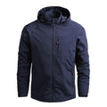 Men Outdoor Hiking Jackets Waterproof Hooded Windbreaker Coat Vintage New Fashion Design Hooded Lightweight Jacket For Men Autumn New Casual Jacket Tactical Men Jackets 5XL