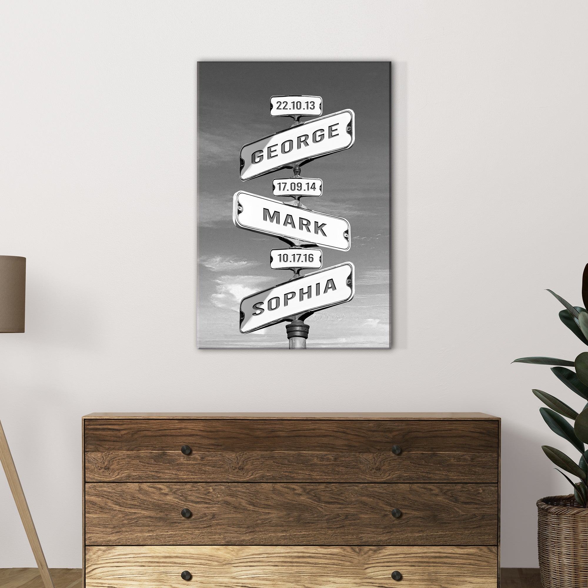 Family Names Road Sign