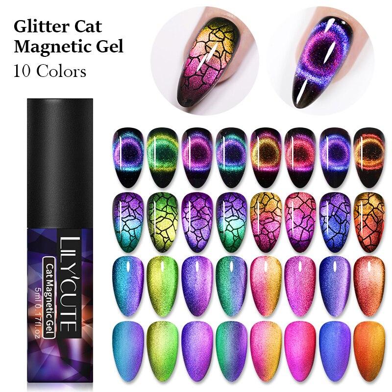 Modern Styllish Elegant 9D Cat Magnetic Nail Gel Polish UV LED  Permanent Elegant Colorful Charming Effect For Womens
