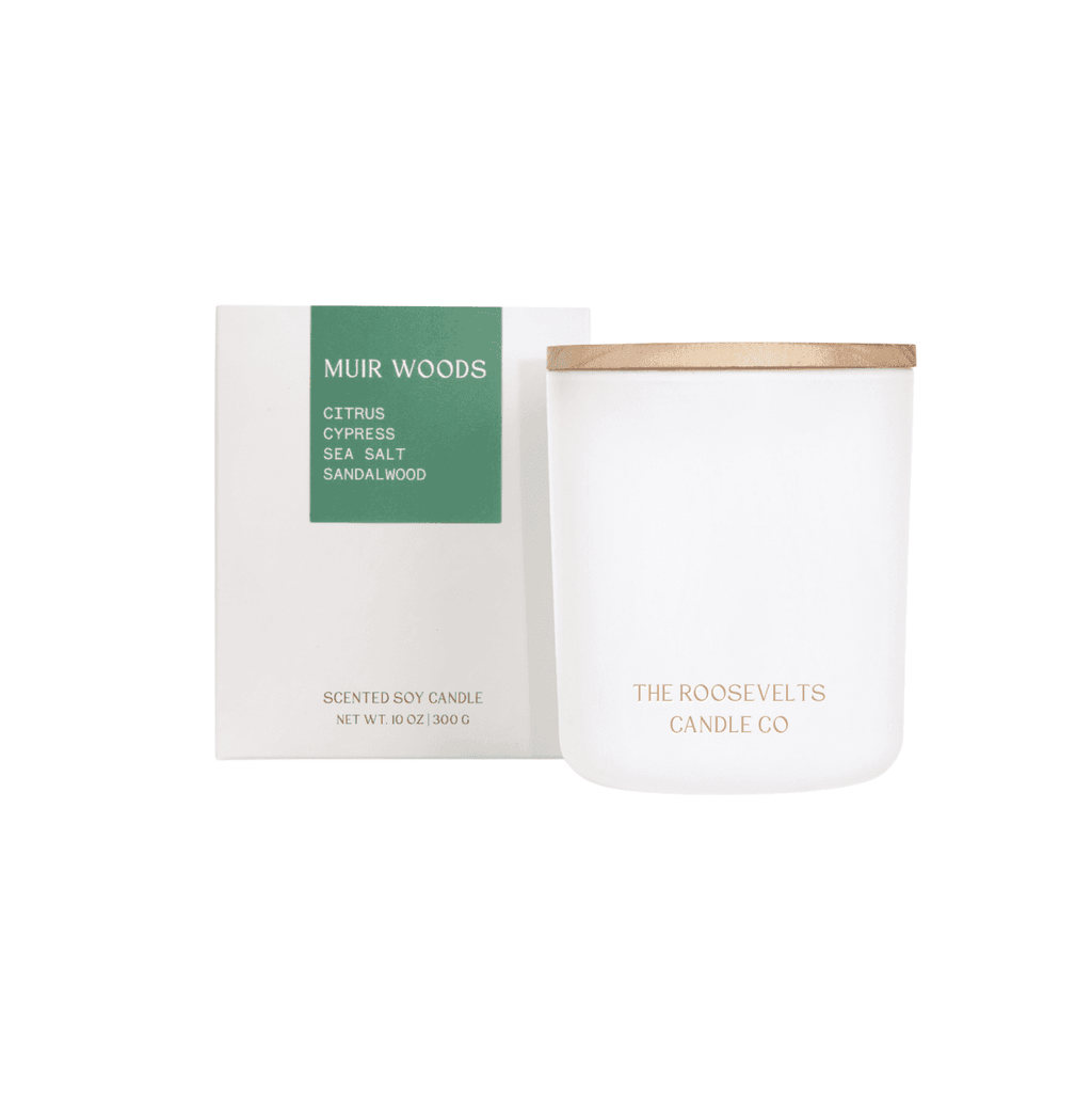 Muir Woods scented candle by The Roosevelts Candle Co.