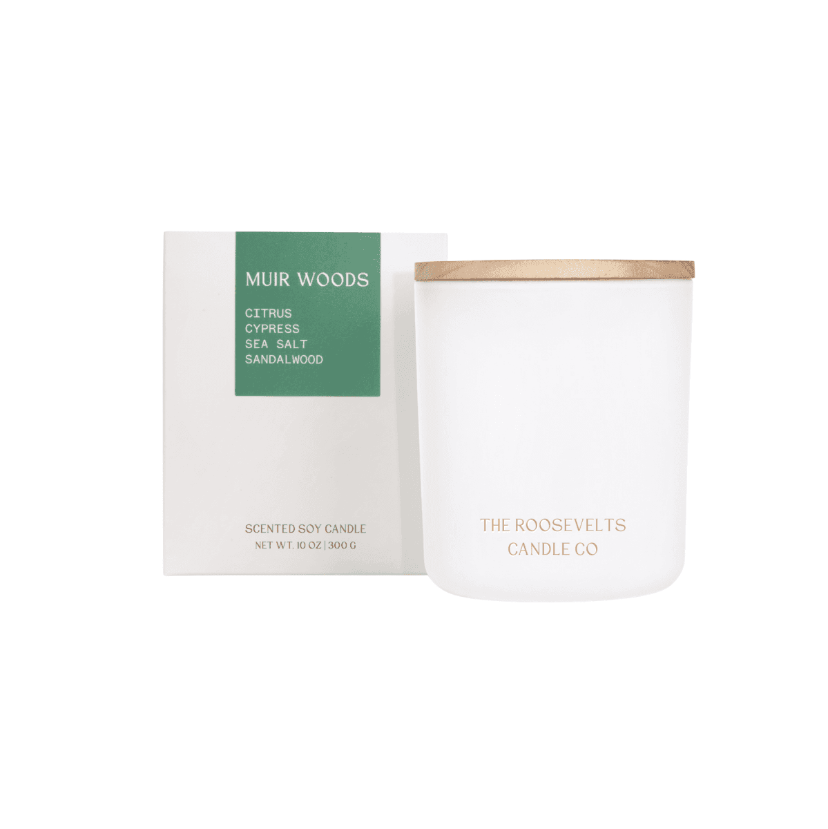 Muir Woods scented candle by The Roosevelts Candle Co.