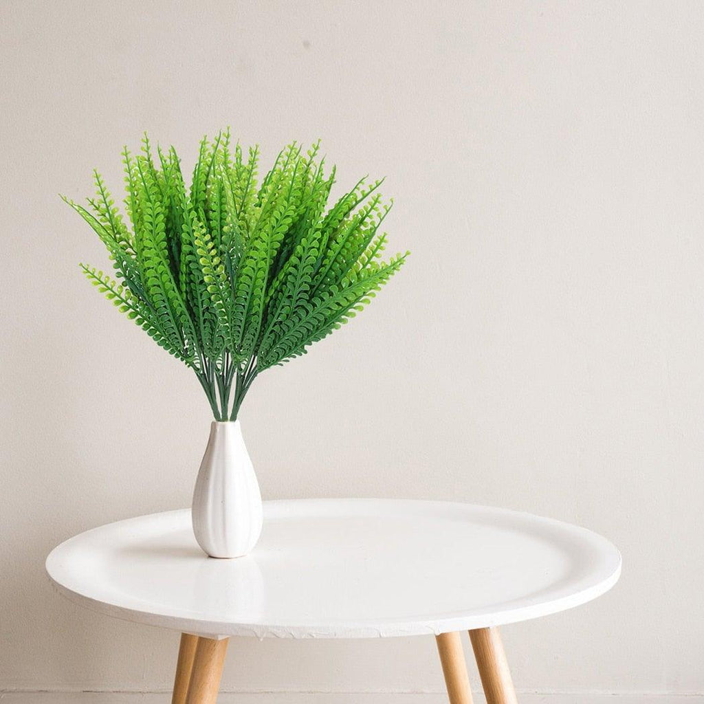 New Artificial Shrubs Boston Fern Grass Fake Green Bushes Indoor Outdoor UV Resistant Indoor Outside For Home Garden Porch Window Décor