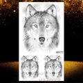 New Black Wolf Forest Sticker Tattoos Temporary Tree Fierce Animal Body Tattoo Luxury Design Custom Tatoos For Mens