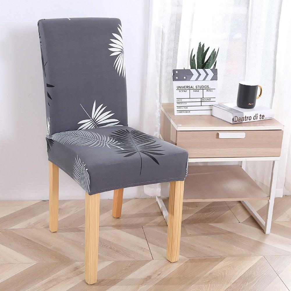 New Chair Covers Spandex Stretch Chair Covers Dining Slipcover Decorative Chair Cover floral For Kitchen Wedding Banquet Hotel Stretch Armless Chair Slipcover for Dining Room Seat Cushion, Spandex Kitchen Parson Chair Protector Cover, Removable & Washable