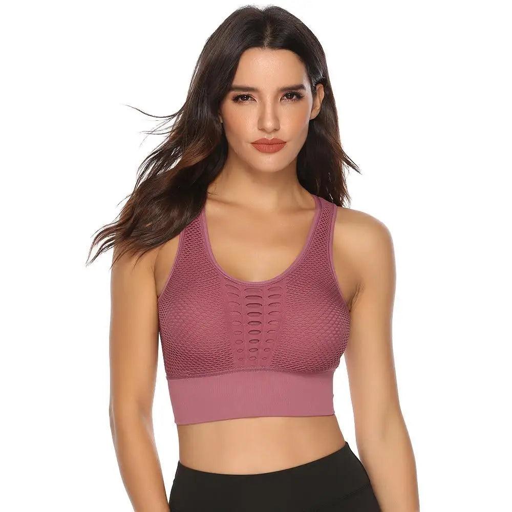 New Trendy Women's T-shirts Workout Sports Bra Yoga Vest Backless Solid Quick Dry Running Gym Sport bra Yoga Shirts