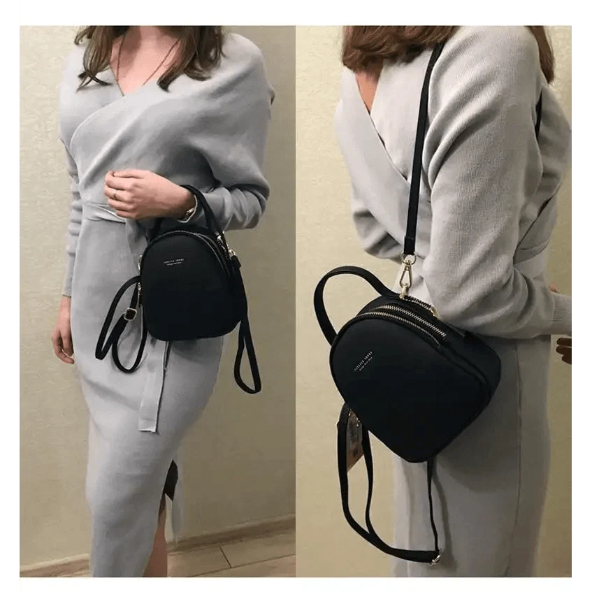 New Versatile Big Capacity 3 Layer Women Backpack Fashionable Small Backpack For Ladies Soft Leather Shoulder Crossbody bag for Female