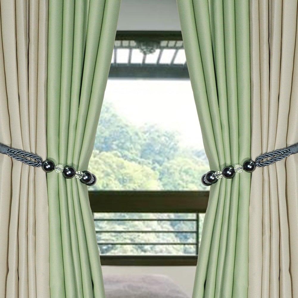 Pearl Curtain Tieback Bling Pearl Bandage Accessories Curtains Holder Buckle Tie Rope Home Decorative Curtain Tieback Decorative Drapery Holdbacks Rope Holder For Home Office 53cm
