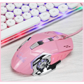 Pink Girly Gaming Mouse 3200DPI Backlight Adjustable 4 Level DPI Wired Women's Mice For Gamers