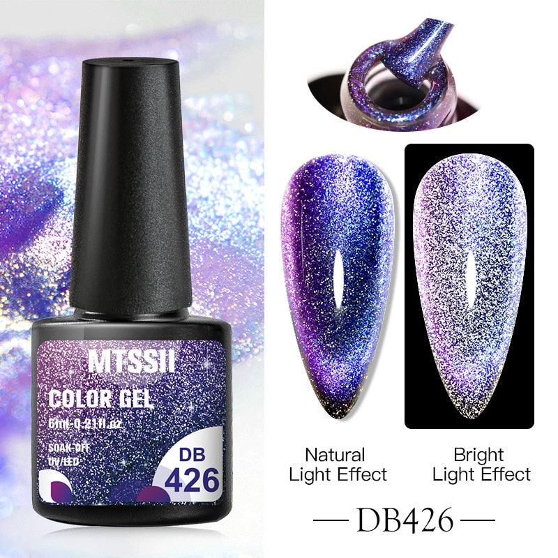 Popular Cat Eye Gel Nail Polish Magnetic Colorful UV Rainbow Gel Fashion Charming Effect Modern Design