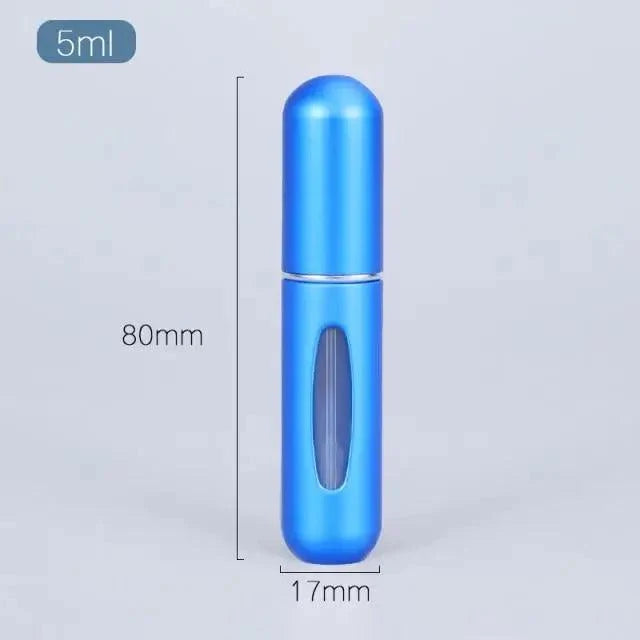 Portable Mini Refillable Atomizer Bottle Lightweight Container For Cosmetics Mini Aluminum Empty Bottle For Traveling Cute Little Bottle For Ladies 5ml