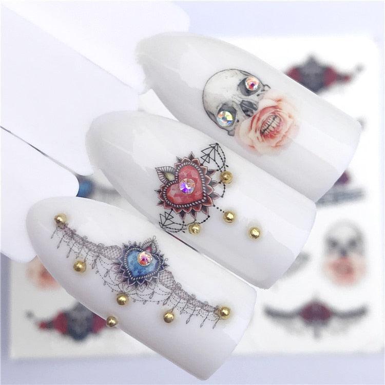 Fox Wolf Animal 3D Embossed Nail Sticker Flower Adhesive Manicure Slider Nail Art Tips Decorations Decals Manicure Design Golden Firework Star Accessories Heart Nail Art Stickers Glitter Decals Love Nail Sequins Laser Heart Nail