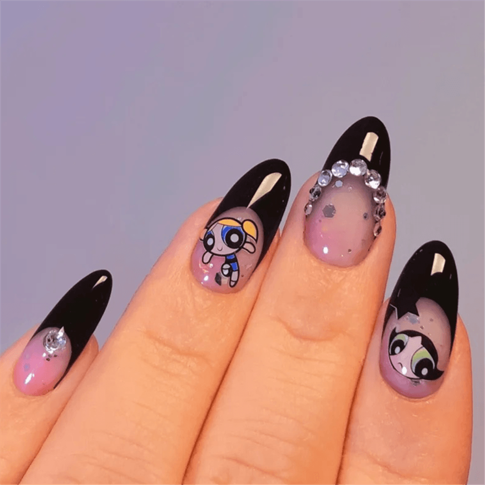 Cute rabbit Cute cat  Japanese Justice Girl 3D Back Glue Nail Sticker Nail Decoration Nail Art Nail Ornament Self Adhesive Nail Decals for Nail Art Decoration Including Hearts Stars Letters Bowknot Leaves Flowers Plants Fruits Butterflies for Woman