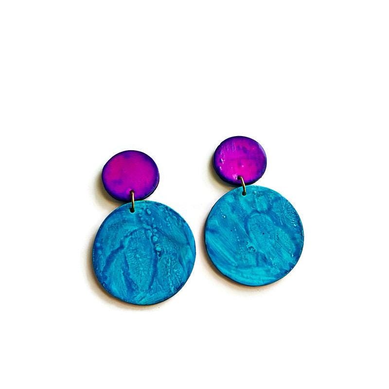 Circle Statement Jewelry Set with Necklace & Earrings