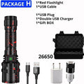 Rechargeable  LED Tactical Flashlights Waterproof Powerful High Lumen Super  Bright Power LED Aluminum Flashlight For Hiking Outdoor Camping Fishing Jogging Running HouseholdPowerful Light