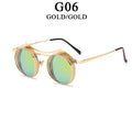 Retro Metal Round Circle Frame Sunglasses For Men New Fashionable New Round Shape Style Glasses For Women New Vintage Luxury Style Retro Sunglasses