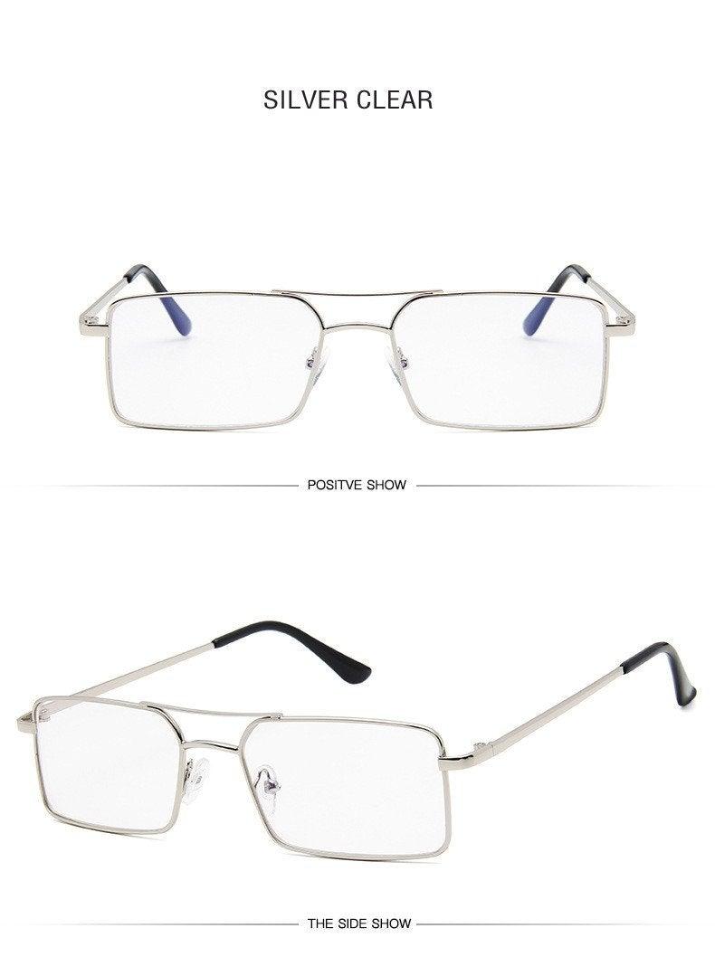 Retro Summer Rectangle Sunglasses For Women Glasses Style New Vintage Design Sun Glasses Metal Lightweight Frame Glasses For Women