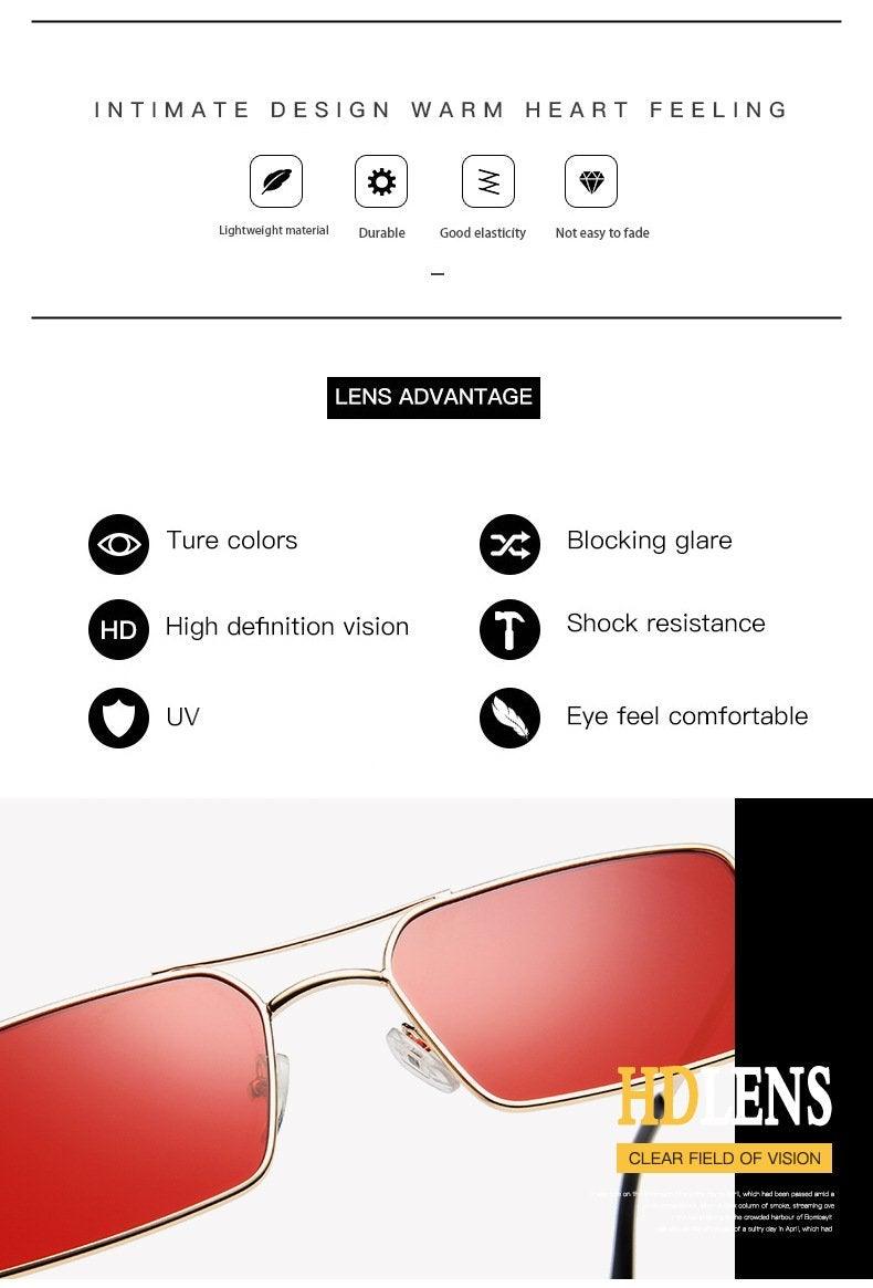 Retro Summer Rectangle Sunglasses For Women Glasses Style New Vintage Design Sun Glasses Metal Lightweight Frame Glasses For Women