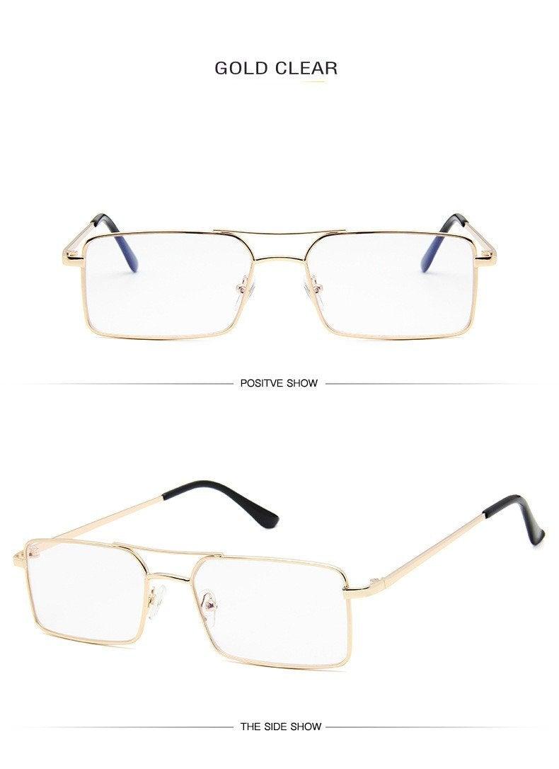 Retro Summer Rectangle Sunglasses For Women Glasses Style New Vintage Design Sun Glasses Metal Lightweight Frame Glasses For Women