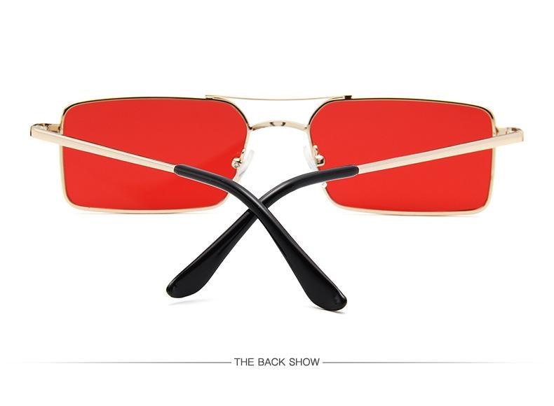 Retro Summer Rectangle Sunglasses For Women Glasses Style New Vintage Design Sun Glasses Metal Lightweight Frame Glasses For Women