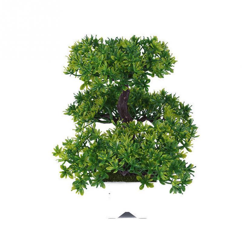 Simulation Lifelike Simple Potted Decor Artificial Bonsai Pine Tree Decorative Bonsai Ornaments Fake Gift Artificial Accessories Fake Flowers Arrangements for Home Decoration