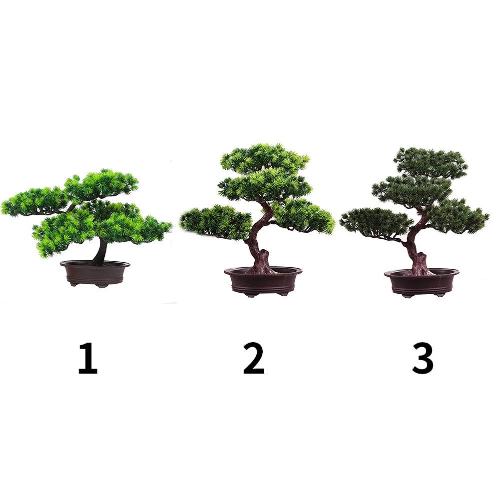 Simulation Lifelike Simple Potted Decor Artificial Bonsai Pine Tree Decorative Bonsai Ornaments Fake Gift Artificial Accessories Fake Flowers Arrangements for Home Decoration