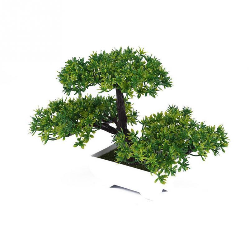 Simulation Lifelike Simple Potted Decor Artificial Bonsai Pine Tree Decorative Bonsai Ornaments Fake Gift Artificial Accessories Fake Flowers Arrangements for Home Decoration