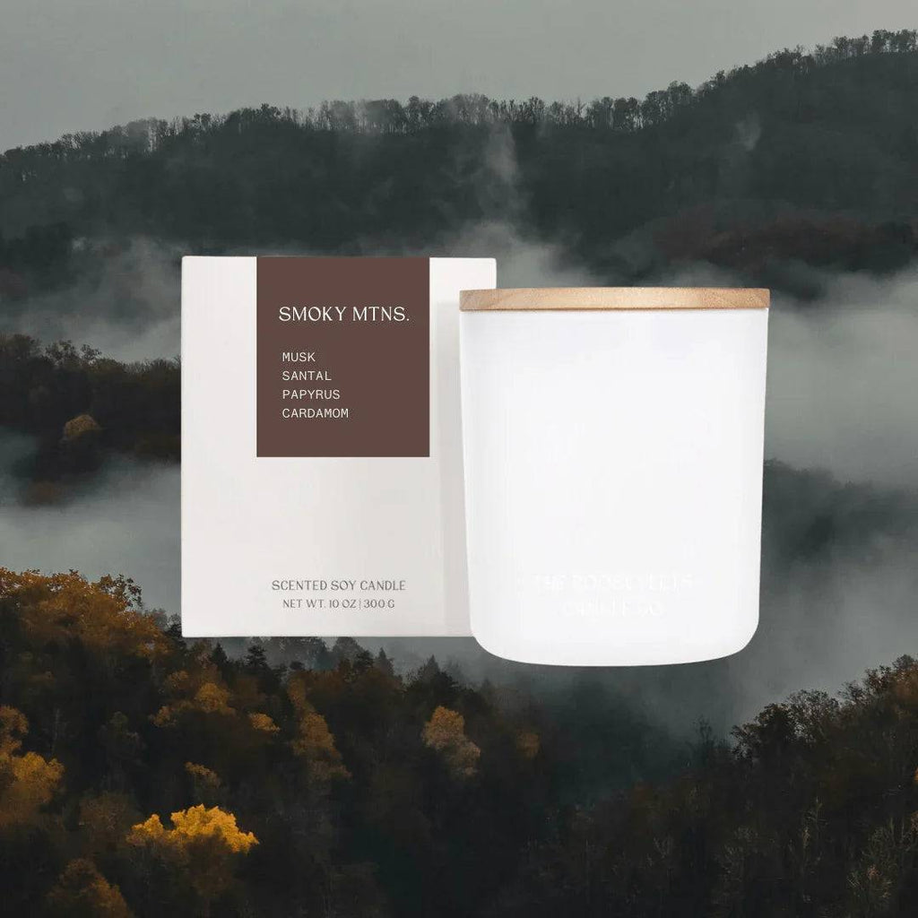 Smoky Mountain scented candle for cozy ambience