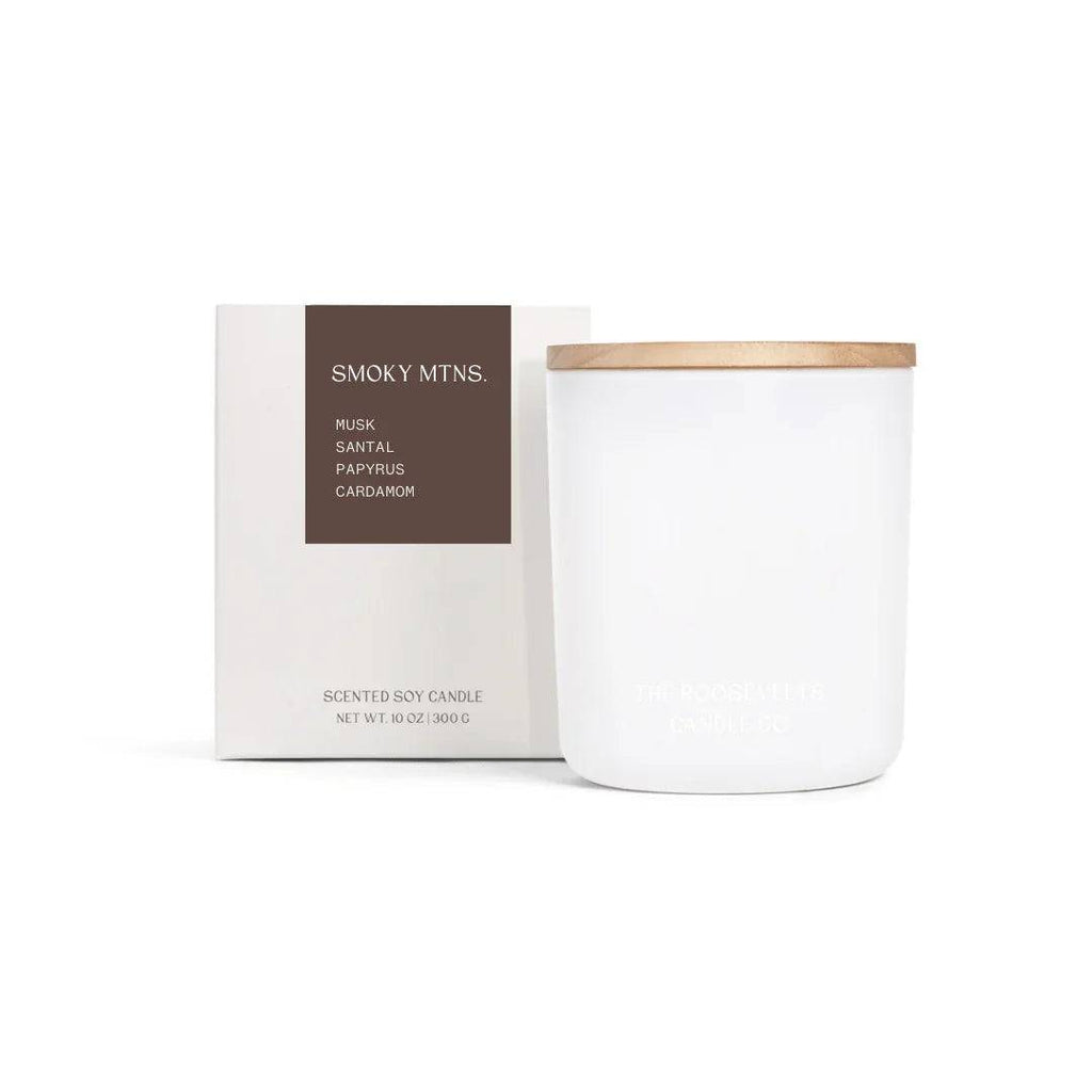 Smoky Mountain scented candle for cozy ambience
