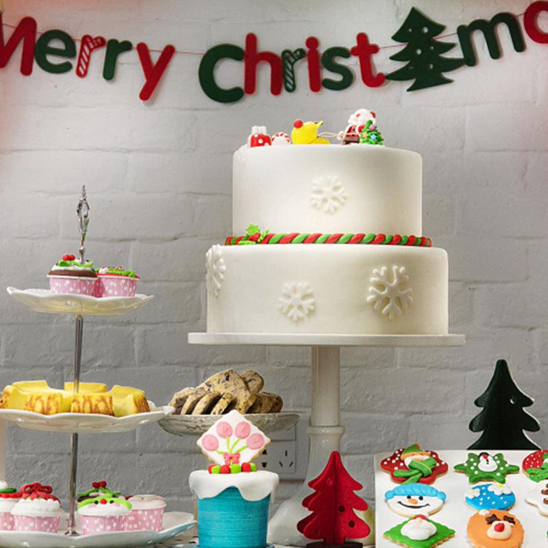 Snowflake Fondant Cake Decorating Tools Sugarcraft Cutter Mold Cake Decorating Baking Tools Kitchen Accessories 3Pcs/Set Snowflake Cookie Cutter Set Cake Decorating Mold Fondant Winter Theme Molds