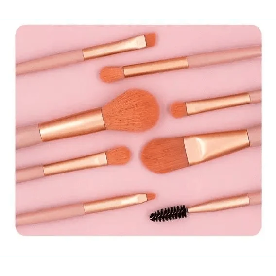 Super Luxury Quality Amazing 8Pcs Mini Travel Portable Soft Makeup Brushes Set Cosmetic Powder Eye Shadow Foundation Blush Blending Beauty Make Up Brush Tool