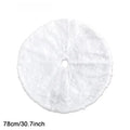 White Christmas Tree Skirt Plush Faux Fur Xmas Tree Carpet Merry Christmas Tree Decorations Ornament New Year Home Decor