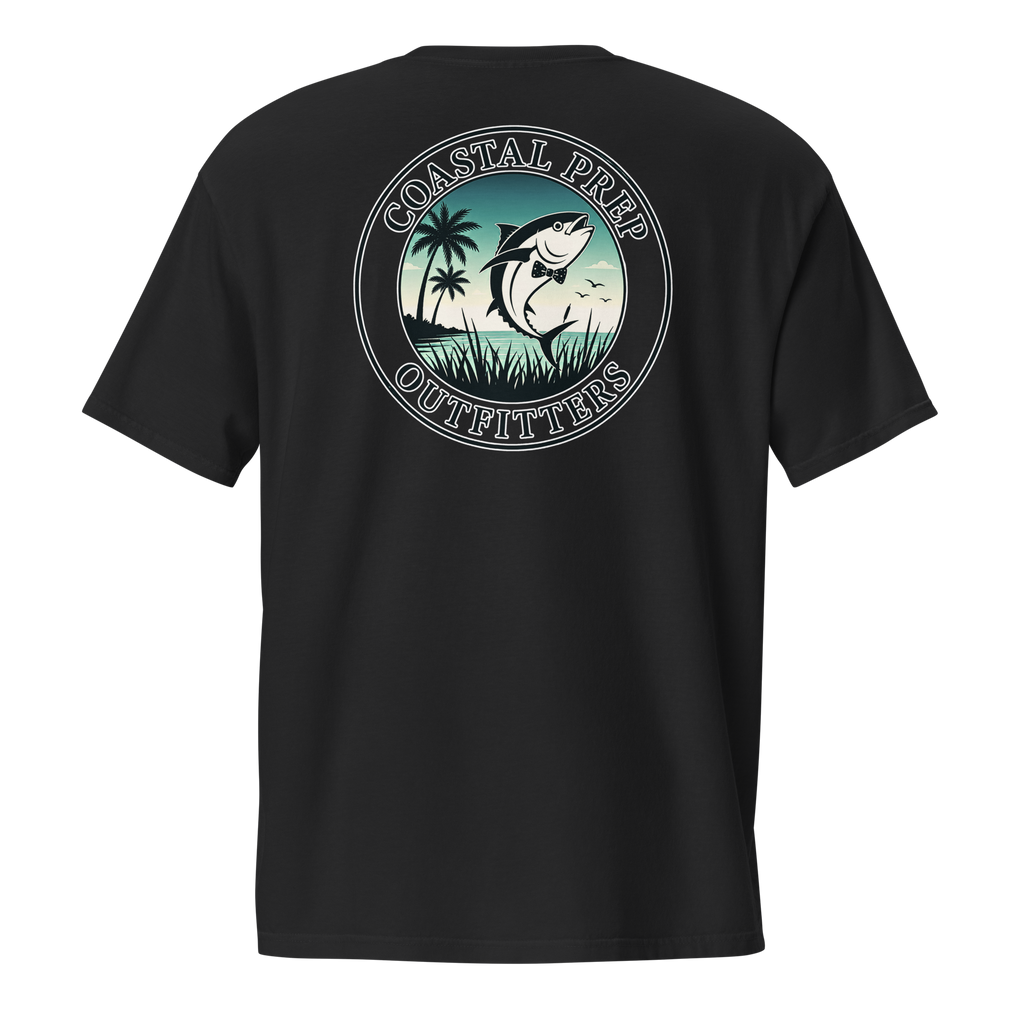 Dark Sky’s Bow Tie Tuna Pocket Tee | Comfort Colors® Garment-Dyed T-Shirt | Coastal Prep Outfitters