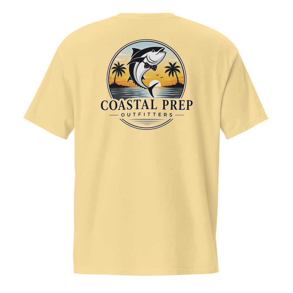 Bow Tie Tuna Pocket Tee | Comfort Colors® Garment-Dyed T-Shirt | Coastal Prep Outfitters