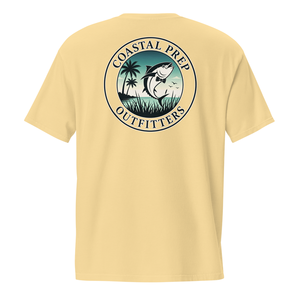 Dark Sky’s Bow Tie Tuna Pocket Tee | Comfort Colors® Garment-Dyed T-Shirt | Coastal Prep Outfitters