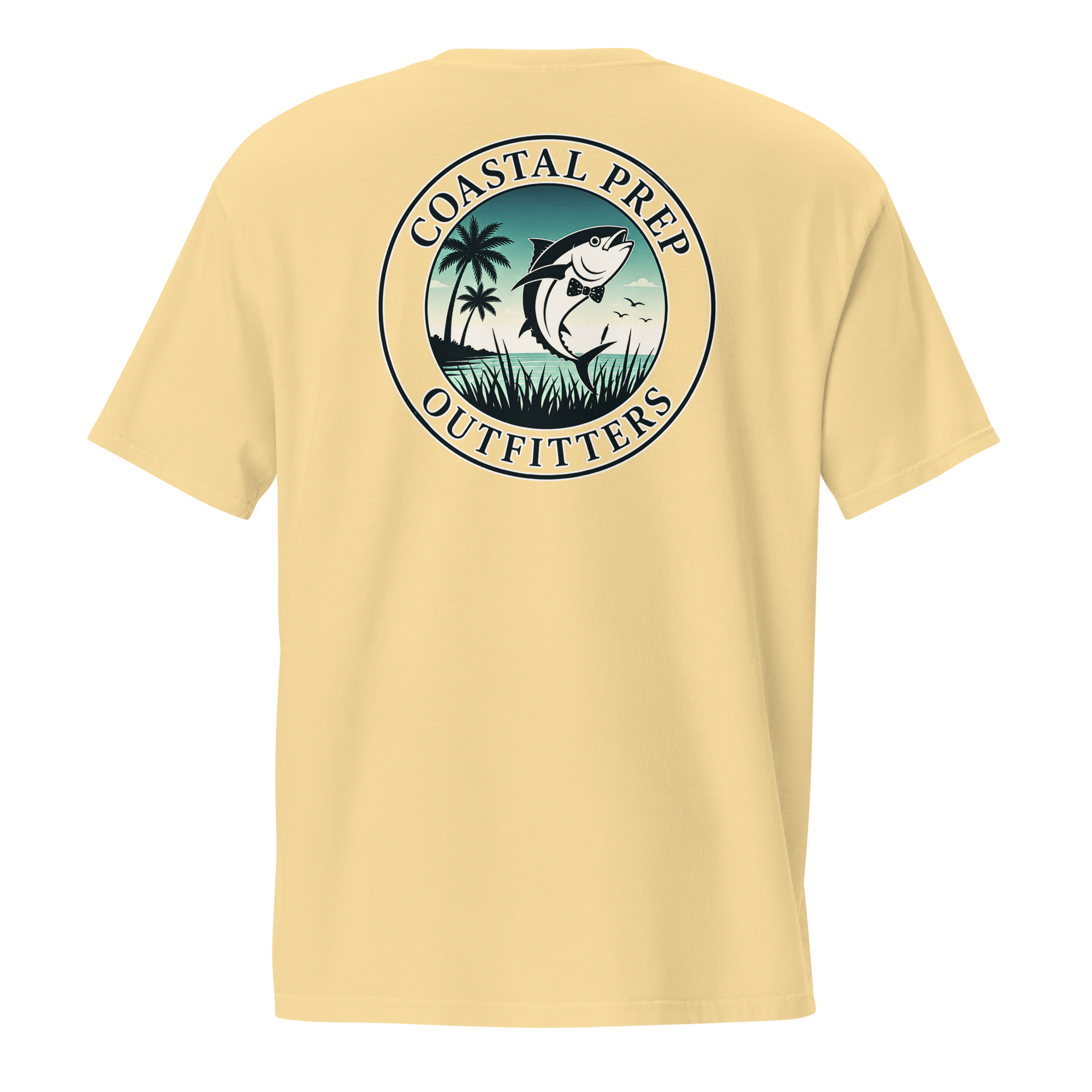 Dark Sky’s Bow Tie Tuna Pocket Tee | Comfort Colors® Garment-Dyed T-Shirt | Coastal Prep Outfitters