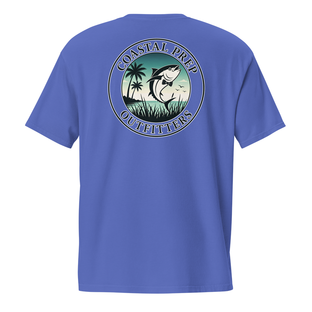 Dark Sky’s Bow Tie Tuna Pocket Tee | Comfort Colors® Garment-Dyed T-Shirt | Coastal Prep Outfitters