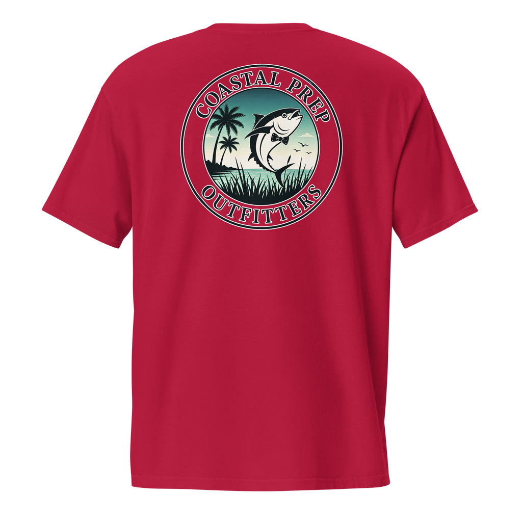 Dark Sky’s Bow Tie Tuna Pocket Tee | Comfort Colors® Garment-Dyed T-Shirt | Coastal Prep Outfitters