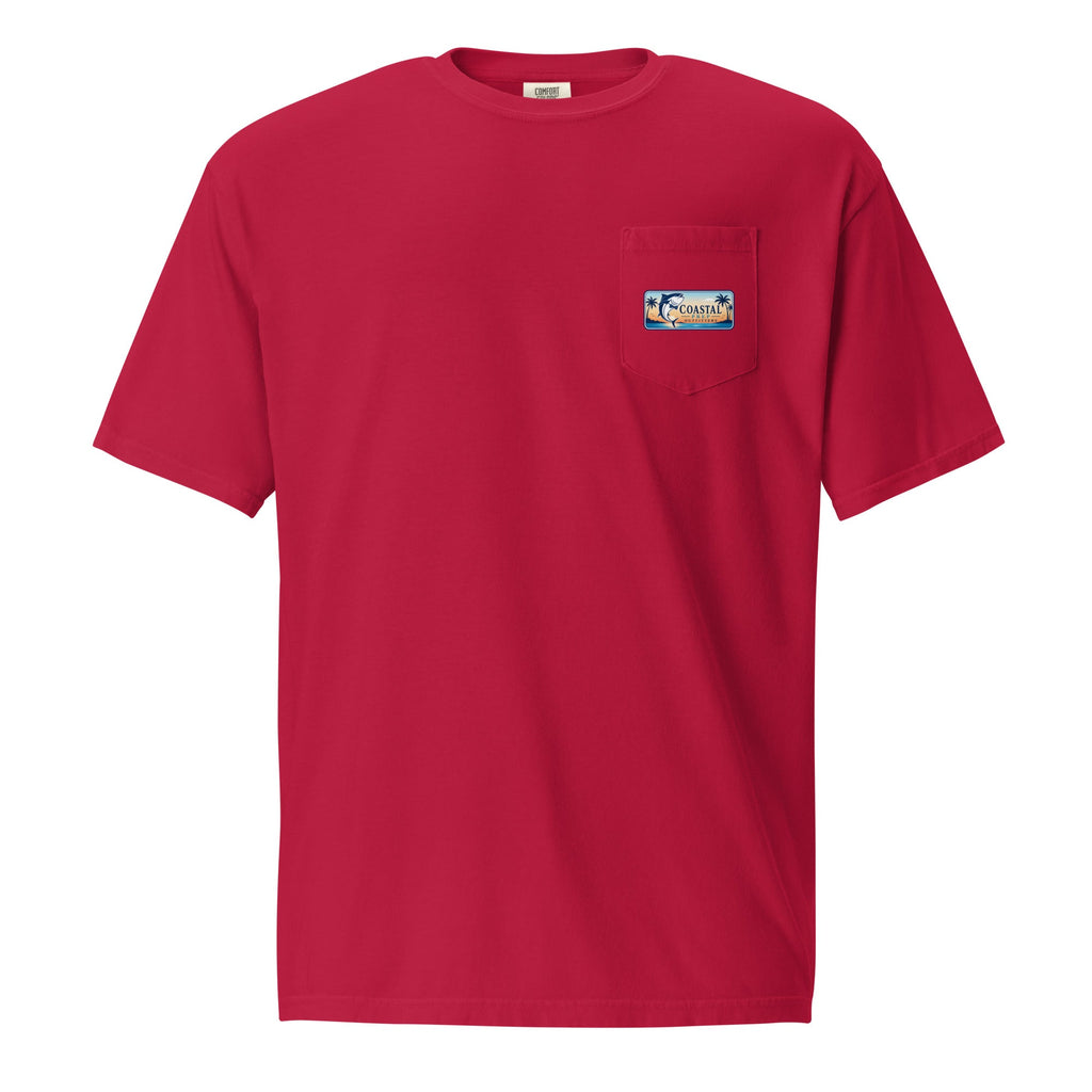 Navy Bow Tie Tuna Pocket Tee | Comfort Colors® Garment-Dyed T-Shirt | Coastal Prep Outfitters