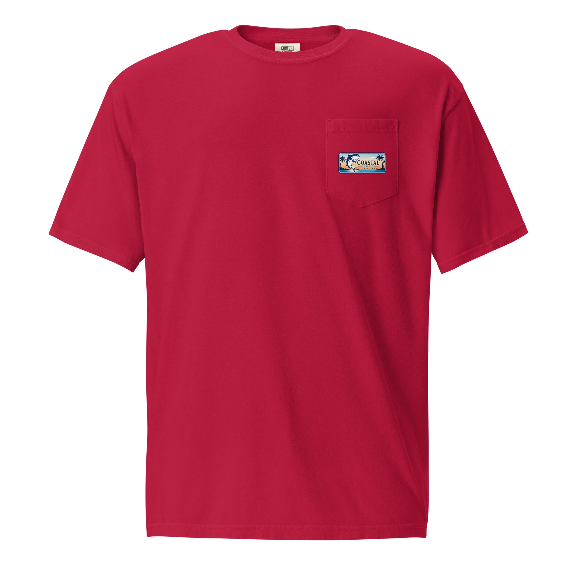 Navy Bow Tie Tuna Pocket Tee | Comfort Colors® Garment-Dyed T-Shirt | Coastal Prep Outfitters