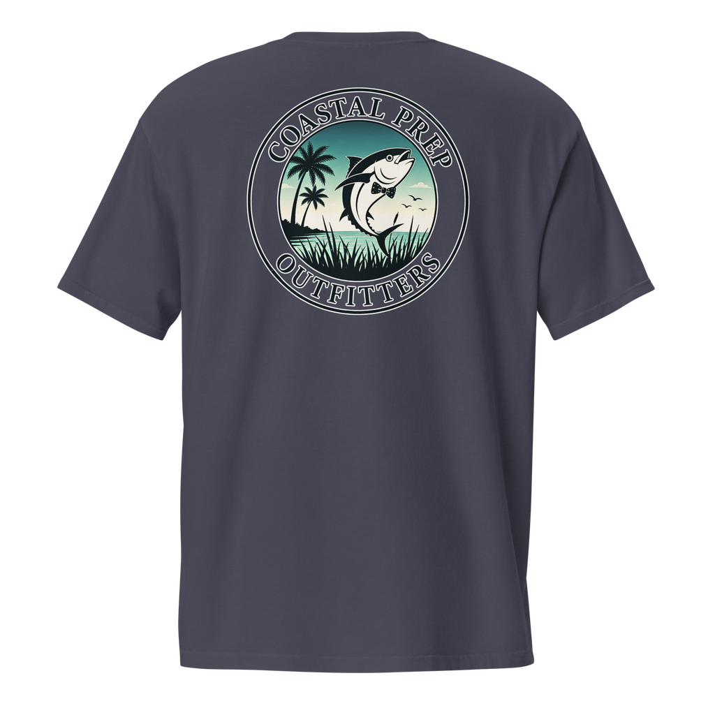 Dark Sky’s Bow Tie Tuna Pocket Tee | Comfort Colors® Garment-Dyed T-Shirt | Coastal Prep Outfitters